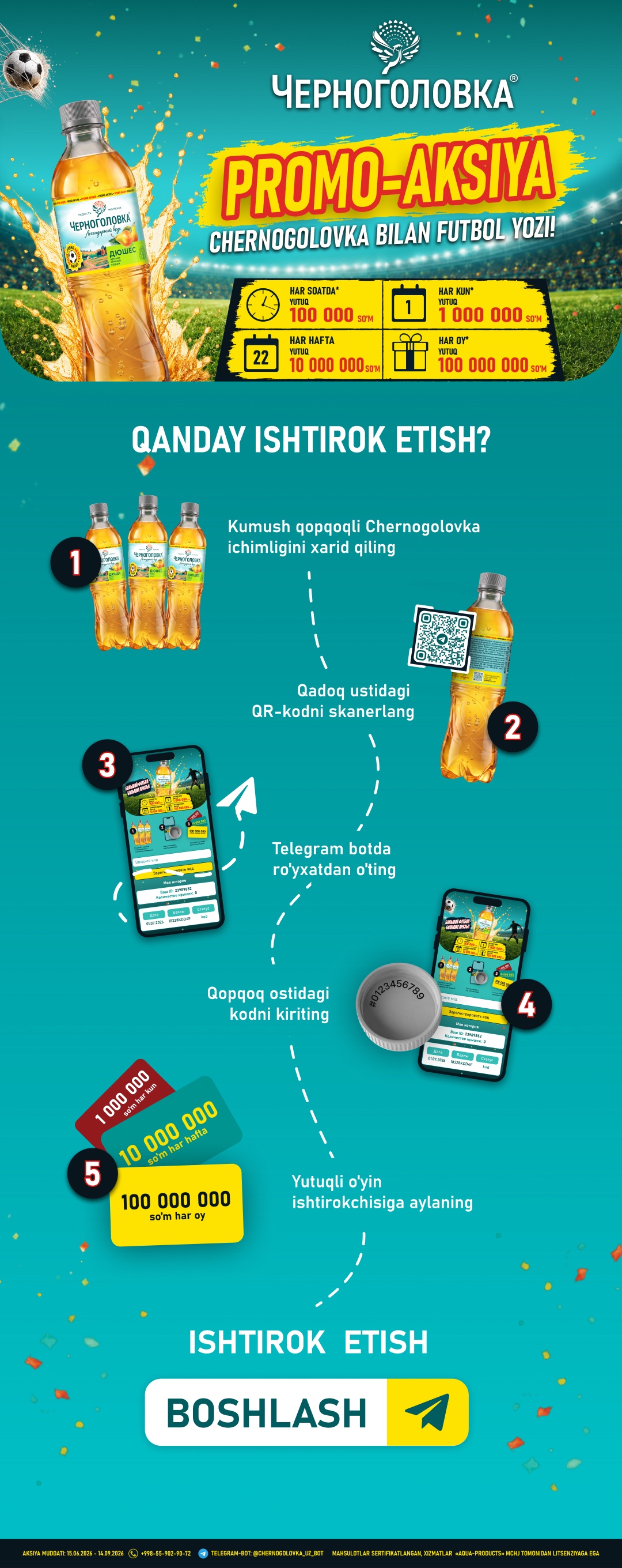 Chernogolovka promo-aksiya — Chernogolovka bilan futbol yozi